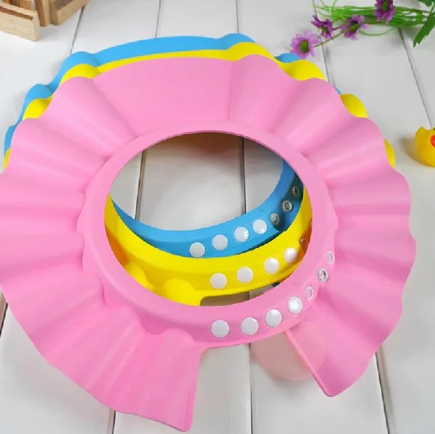 wholesales 20pcs lot Adjustable Shower caps protect Shampoo for baby health Bathing waterproof kid children Wash
