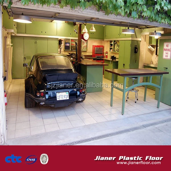 Blanco y Negro PP enclavamiento piso de garaje-Embaldosado motorizado