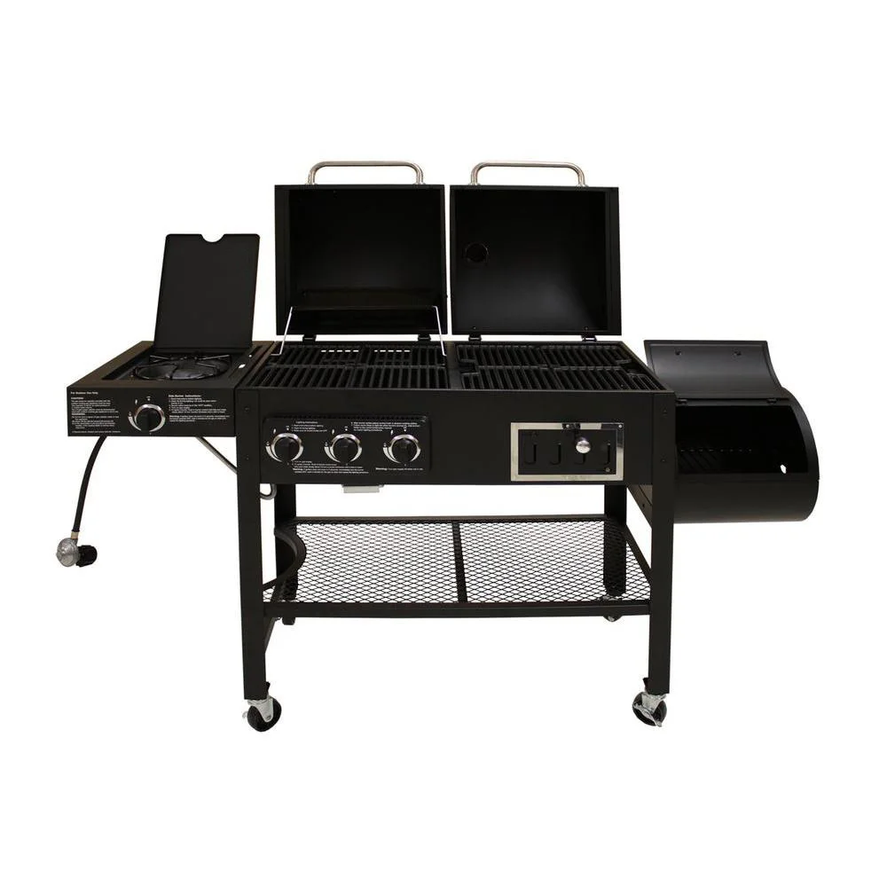 Gas Charcoal Grill Smoker Combo Combination Bbq Barbecue Gas Charcoal Grill Smoker Combo Combination Bbq Barbecue With Side Burner And Offset