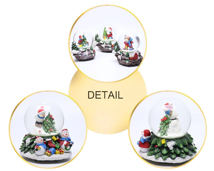 christmas glass snow ball