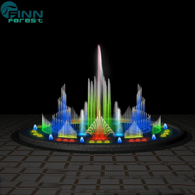 Plaza water fountain