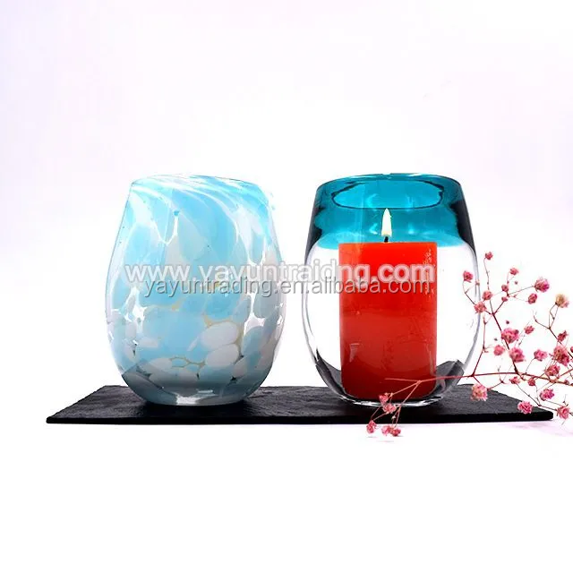 Frosted Glass Votive Candle Jar Ushaped Glass Candle Holder In 8.5 Oz