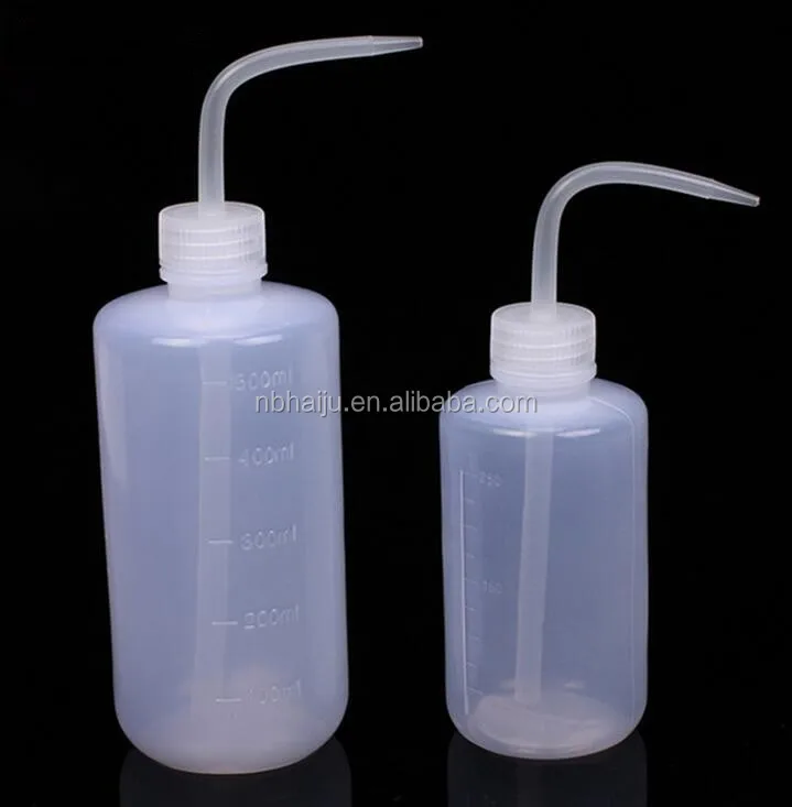 Haiju Lab Chemical Use Plastic Squeeze Washing Bottles With Wide Mouth