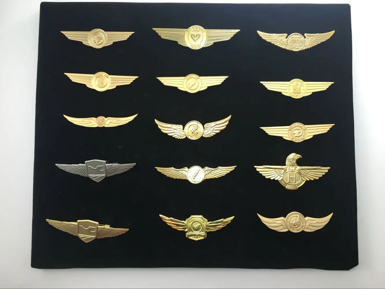 New Hot Custom Metal Pilot Wings Pin Badge/airline Pilot Wings Badge ...