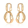 NUORO Exaggerated Metal Earrings Cold Wind Twisted Alloy Women's Stud Earrings Irregular Geometric Earrings