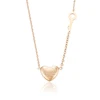 43862 xuping fashion rose gold forever love heart shaped necklace