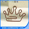 Crown shapes PET coated iron wire paper clip