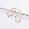 2019 INS Hot Crystal Glass Beads Alloy Geometry Hollow Post Drop Earrings For Women