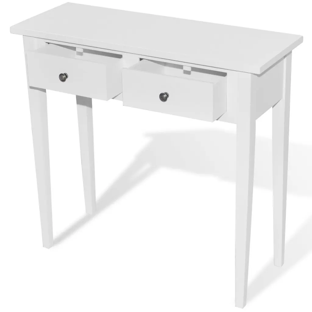 Living Room White Modern Console Table With Drawers Dressing Table