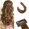 Remy Color #8 Light Brown Tape Hair Extensions