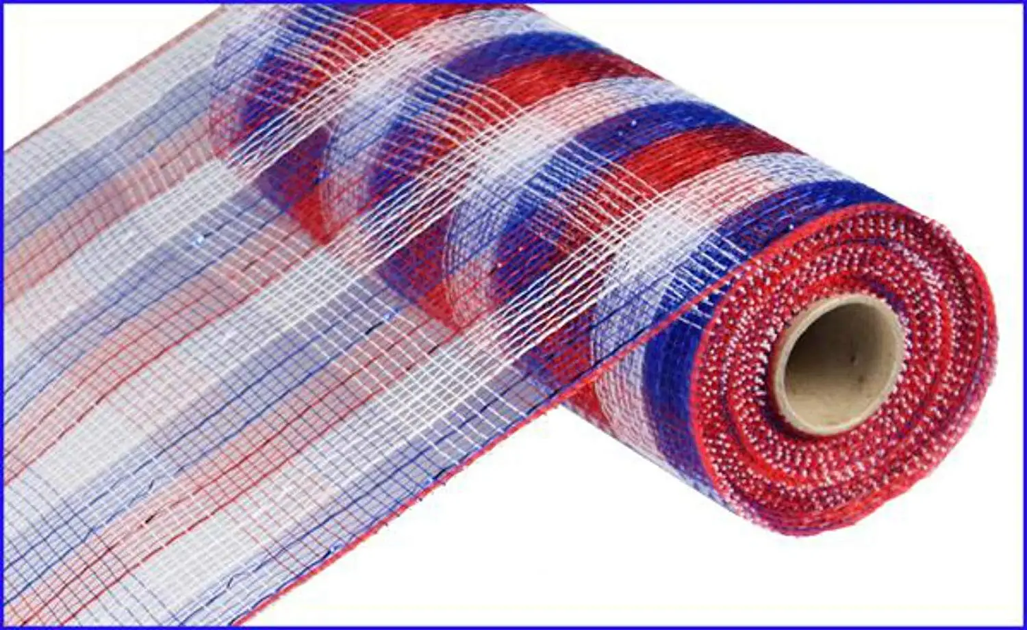 Red Black /& White Deco Mesh Spool 10 inch x 30 Feet