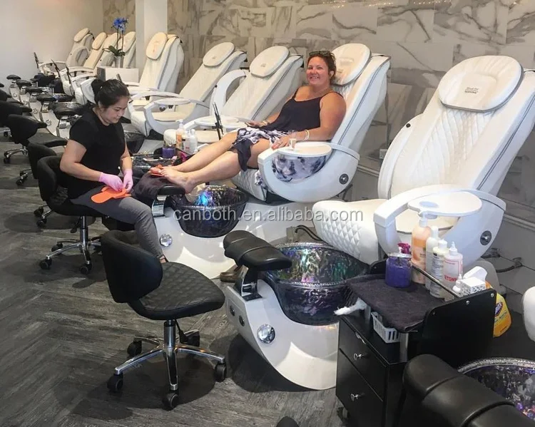 Luxury Pipeless Whirlpool Spa Pedicure Chair / Nail Salon Spa Chairs