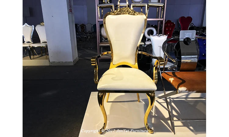 gold stainless steel chair