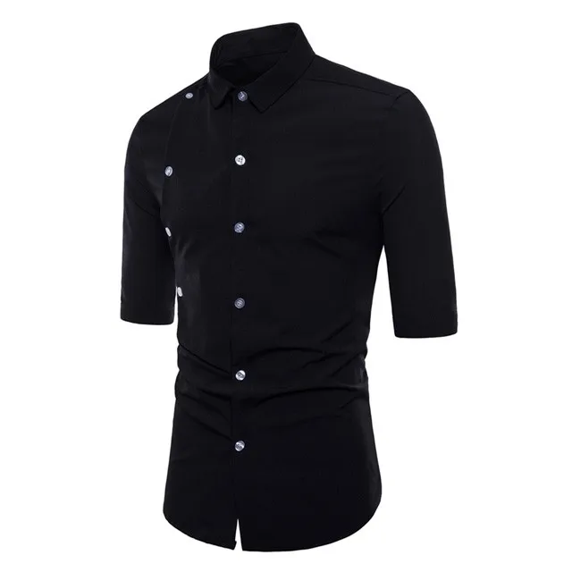 Top Quality Newest Slim Fit Double Breast Formal Shirt For Men - Buy ...