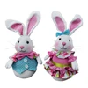 oem long ear plush bunny sandbag easter table stuffed rabbit for wholesale