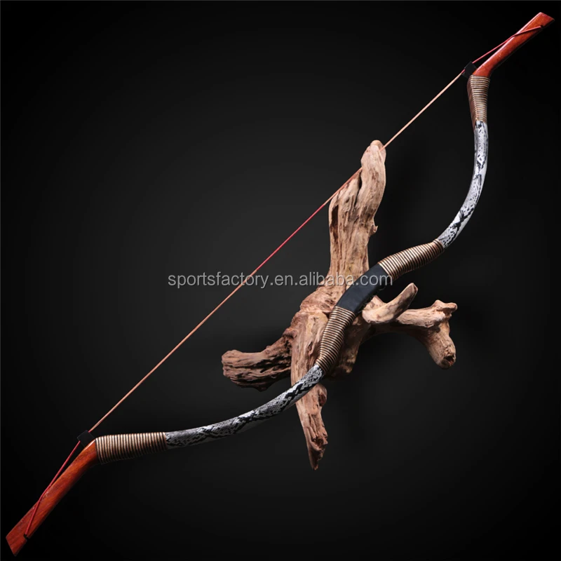 144cm Snake Bow 3050lbs Traditional Wooden Recurve Bow Long Shoot