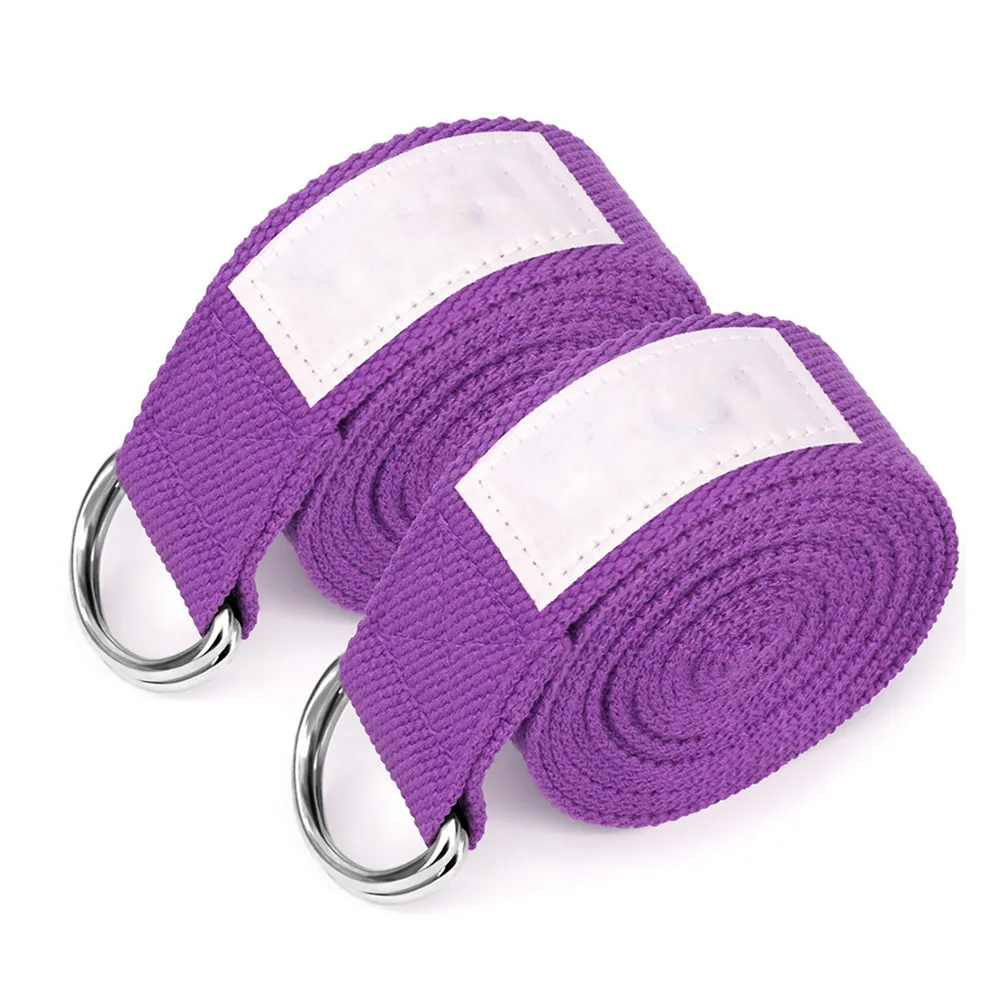 Durable Cotton Exercise Yoga Straps Adjustable Dring Buckle For