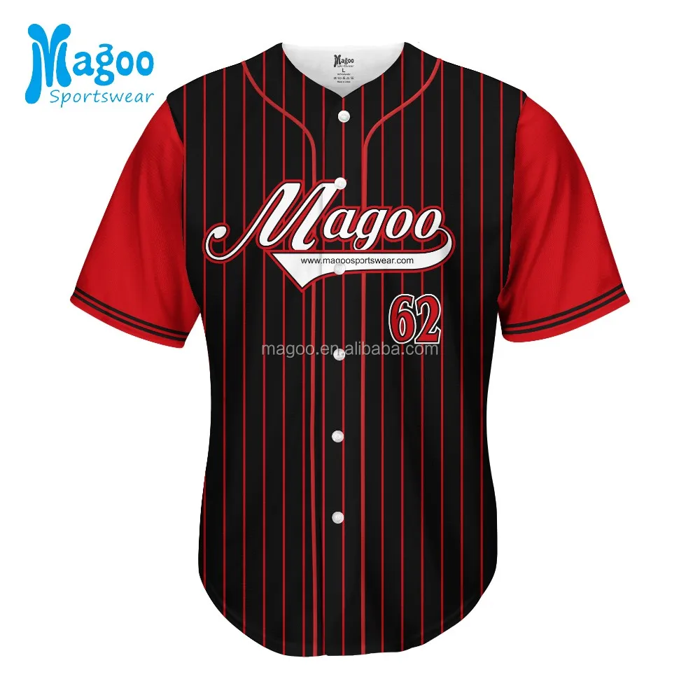 100 Polyester Striped Baseball Jersey Uniform,Full Sublimation Custom
