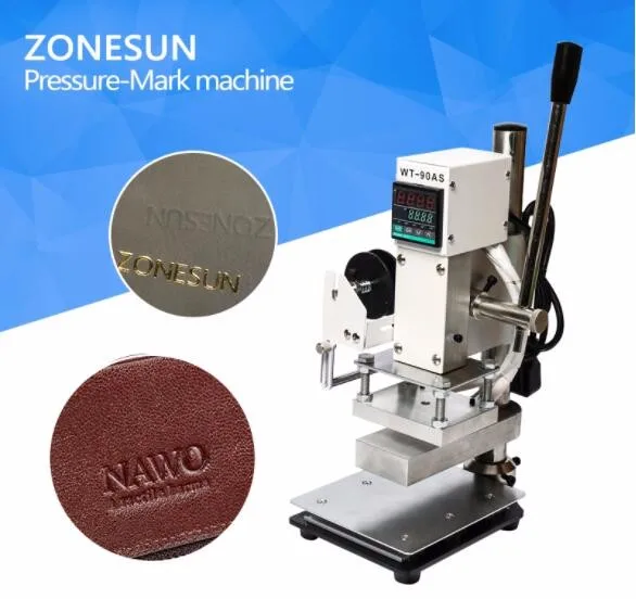 Zonesun 10*13cm Handheld Manual Hot Stamping Leather Wood Book Paper ...