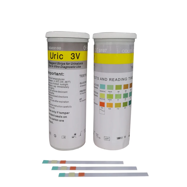 Medical Instrument Uric 3v Urine Test Strips Urine Reagent Test Strips ...