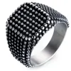 OEM Men's ring Retroe Personality nail Black 316L stainless steel ring jewelry for men