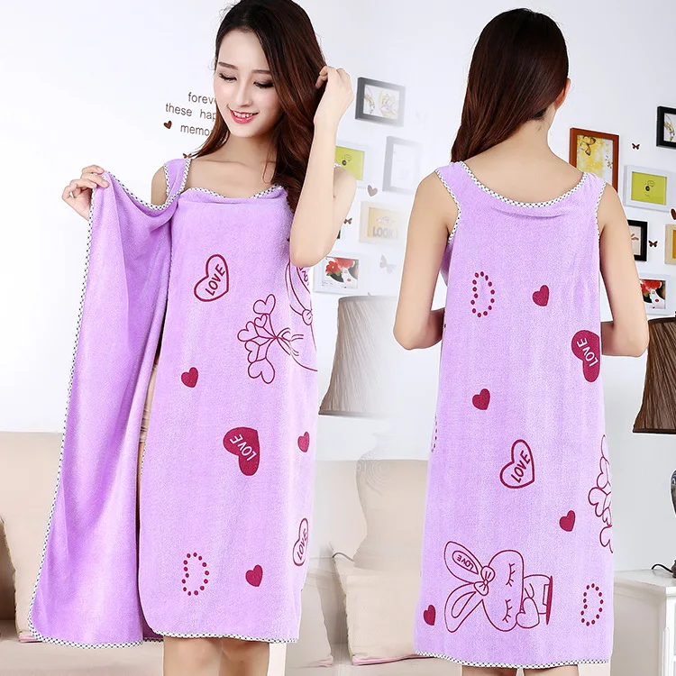 Wholesale Polyester Cartoon Printed Magic Can Wear Bath Towel 80 ...