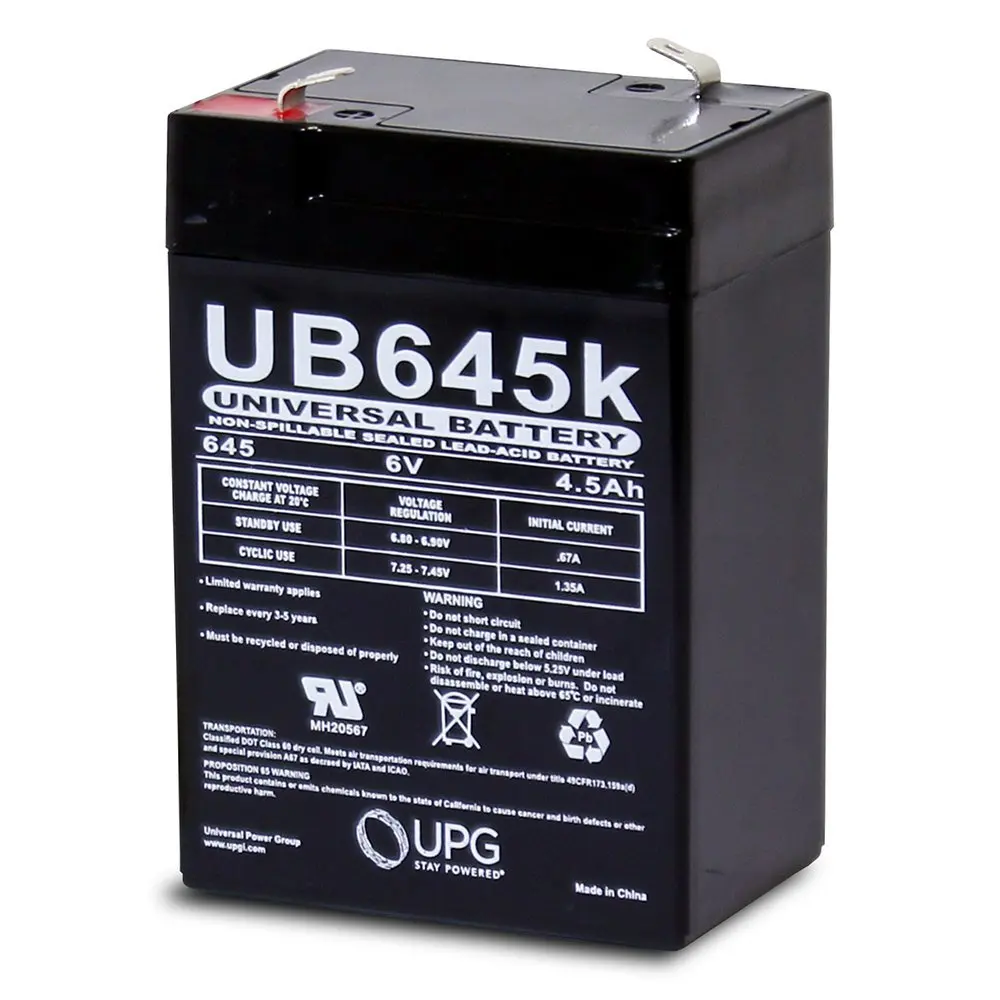 UB645 6V 4.5AH Oreck electric broom AV701B replacement battery