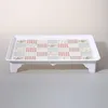 High tall rectangular plastic plate tray