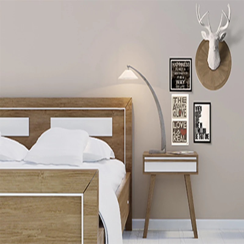 Scandinavian style wooden cheap bedroom nightstand bedsides