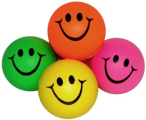 Sourire Smiley jaune Stress Squeeze Boules amusant stressl boule/balles personnalisées