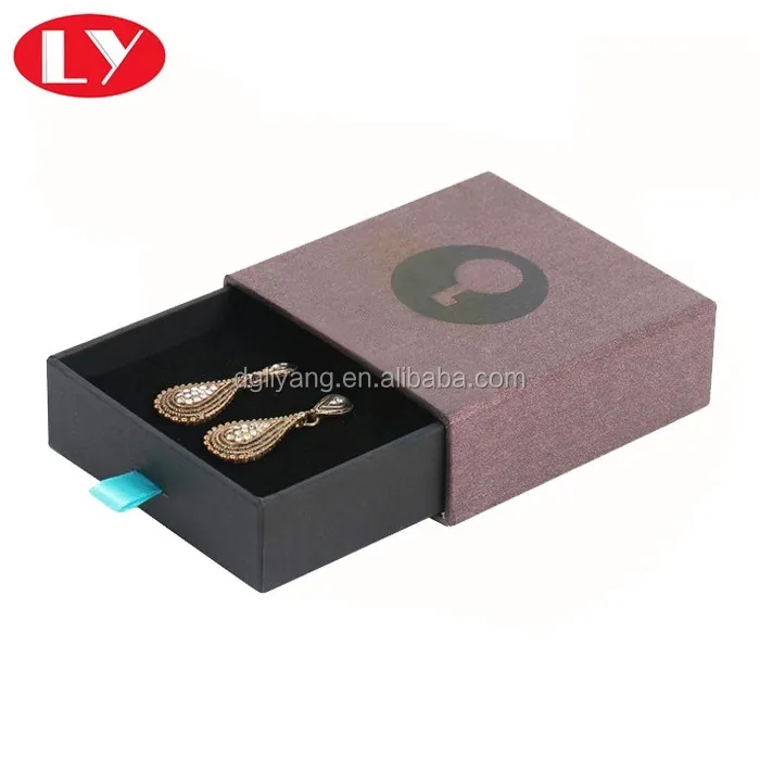 Custom Jewellery Earring Packaging Drawer Sliding Paper Gift Box