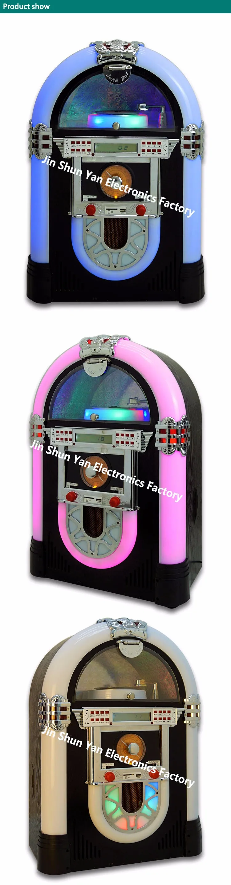 Retro Desktop Jukebox Cd Players Mp3 Player Bluetooth Speaker