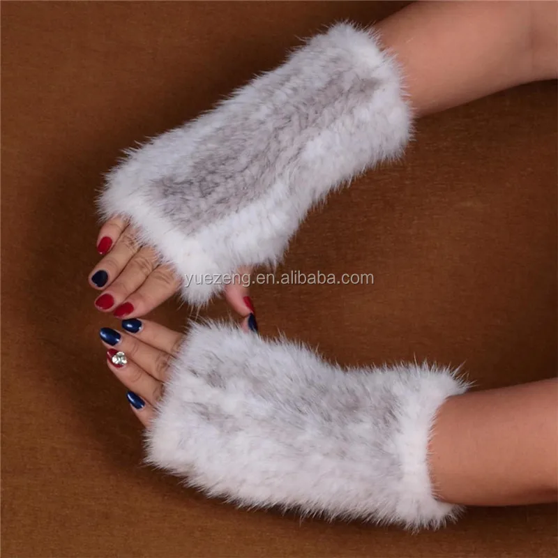 fur massage gloves