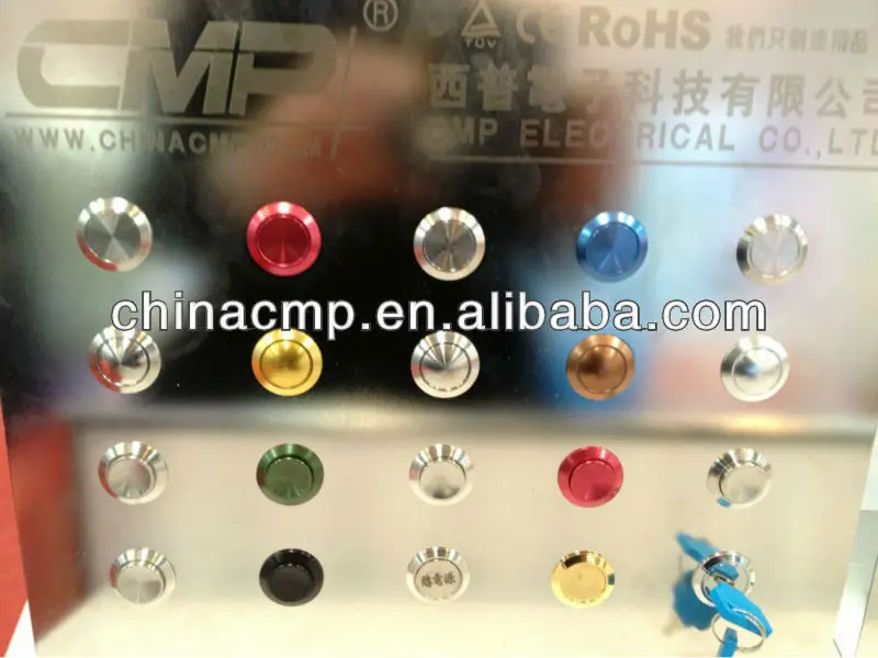 cmp12mm防水プッシュボタン小型swicthメタルブラック-押しボタンスイッチ問屋・仕入れ・卸・卸売り
