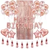 Bridal Shower Bachelorette Party Decorations Balloons Banner Tassels Ribbons Rose Gold Birthday Party Supplies Kit
