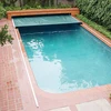 Outdoor Pool Cover PVC Woven Fabric Tarpaulin Rectangle Pattern pool cover