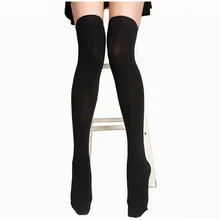 Newly Design Women Girl Black White Skinny Stockings Over Knee Thigh High Stocking Sexy Socks June29