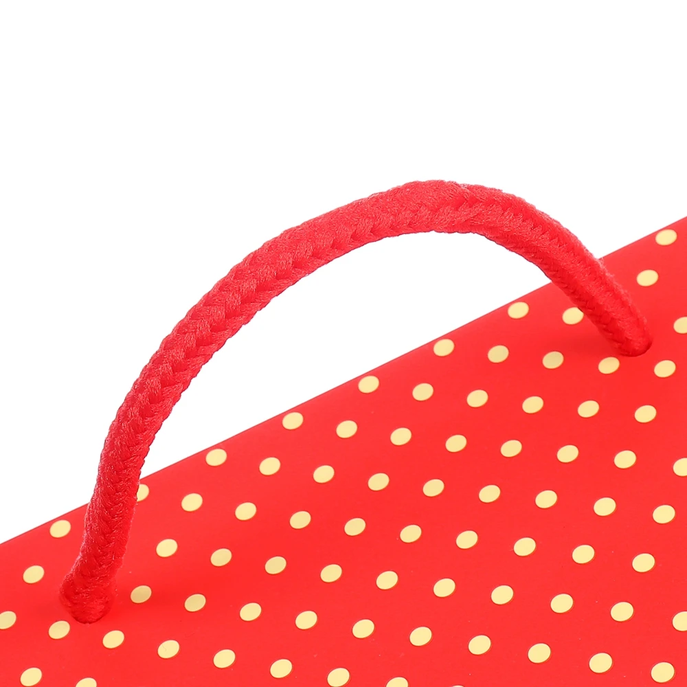Good Quality Recycled Custom Printed Handmade Christmas Gift Red Paper Bag