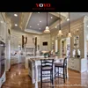 Elegant solid kitchen cabinet with crown molding upto ceiling