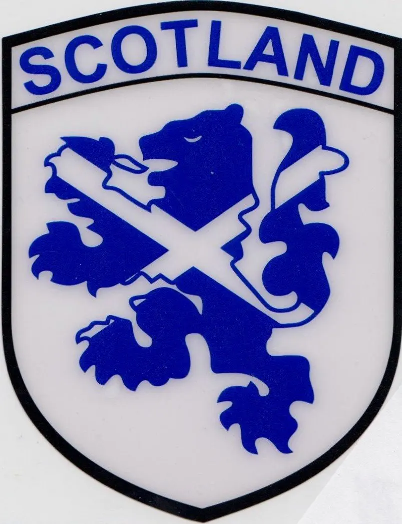 Scotland Scottish Saltire Flag on Lion Rampant Vinyl Car Sticker