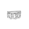 Best Selling Fashion Gold Color Cuban Link Chain Micro Paved CZ Stone Men's Ring