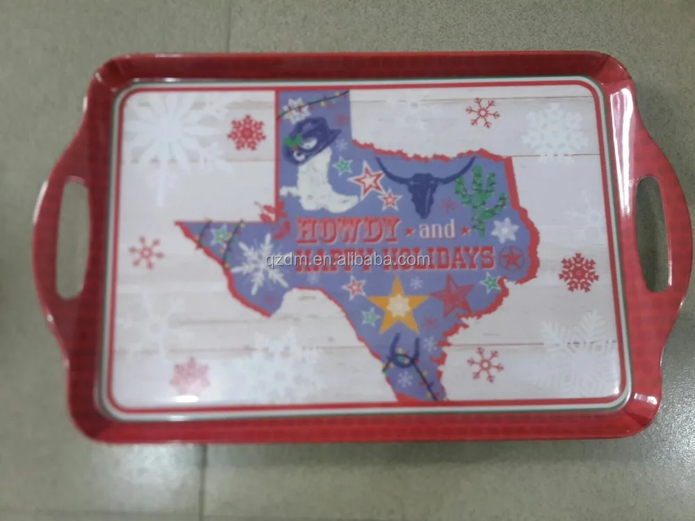 Customization Design Melamine tray, Plastic Food tray 19inch