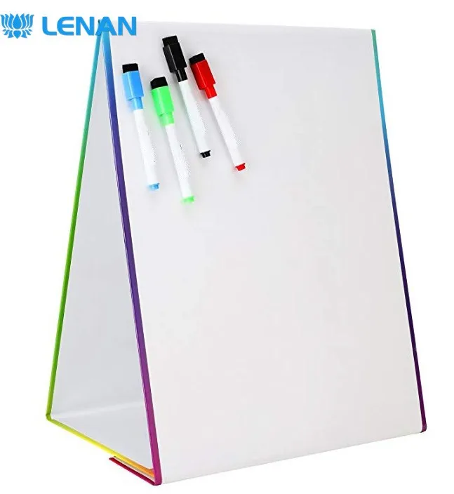 Portable Folding Desktop Dry Erase Writing White Board Easel Double