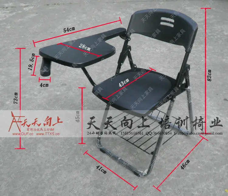 Foldable School Plastic Chair Seat Durable Folding Chair With Tablet Wholesale Price With Free Shipment (50 Chairs) To Thailand