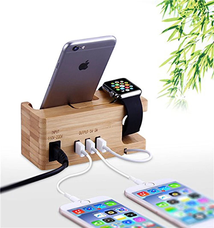 2 In 1 Wooden Charging Station For Mobile Buy Wooden Charging Station