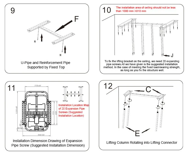 Vtex Large Hanging Projector Bracket Wall Mount Heavy Duty Double Layer ...