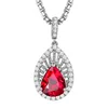 precious fine jewelry wholesale classic 0.69ct genuine red ruby 18k gold natural gemstone pendant necklace