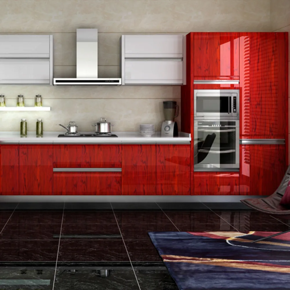 Fashion Red Kitchen Cabinets Modern Kitchen Cabinets With Accessories