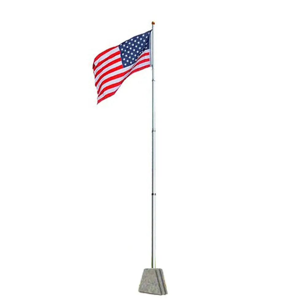 Mini 1.2m Flag Pole For Tourist Guide Teacher With Pvc Rubber Handle ...