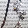 HP inspired Bookmark lightning owl deer key wing snitch charm bookmark